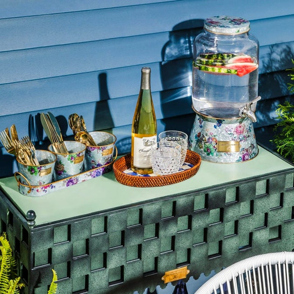 Brand New Mackenzie-Childs Flower Market Galvanized Beverage Dispenser - Picture 5 of 5